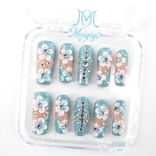 7388-MYY's designer original high-end design customized luxury hand-painted wearable nail art