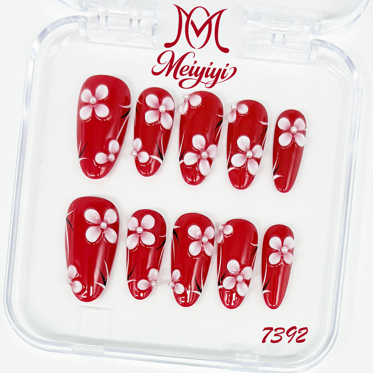 7392-MYY's designer original high-end design customized luxury hand-painted wearable nail art