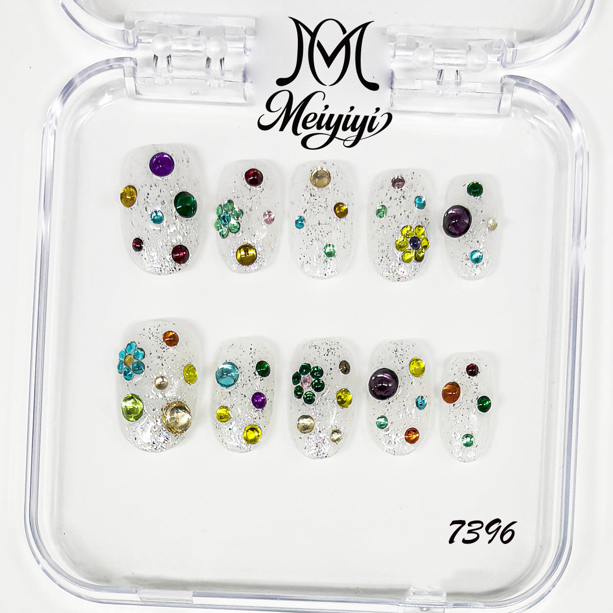 7396-MYY's designer original high-end design customized luxury hand-painted wearable nail art