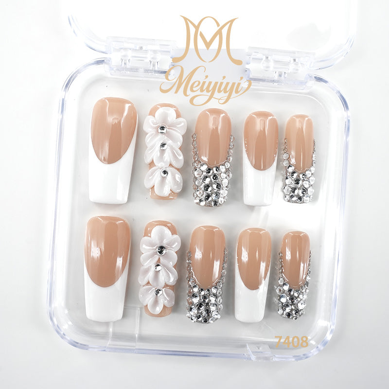 7408-MYY's designer original high-end design customized luxury hand-painted wearable nail art