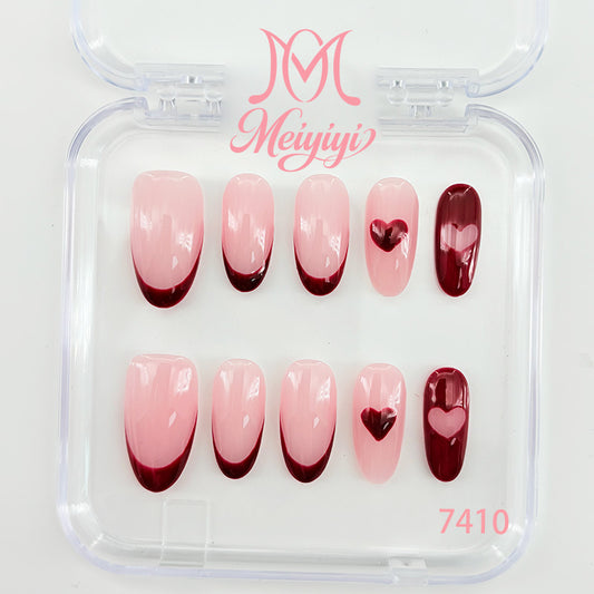 7410-MYY's designer original high-end design customized luxury hand-painted wearable nail art