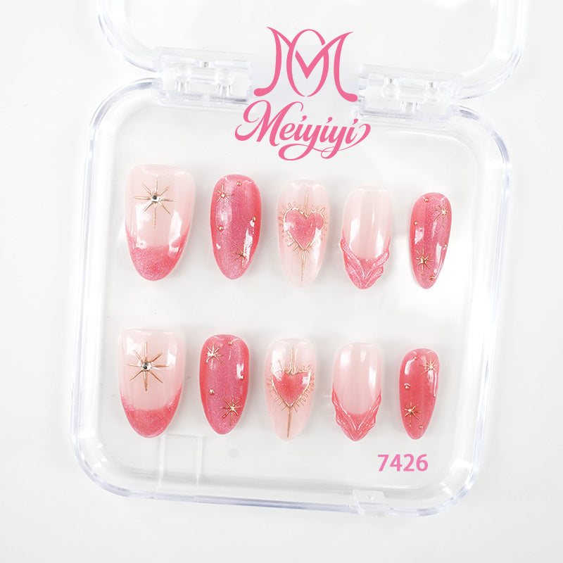 7426-MYY's designer original high-end design customized luxury hand-painted wearable nail art