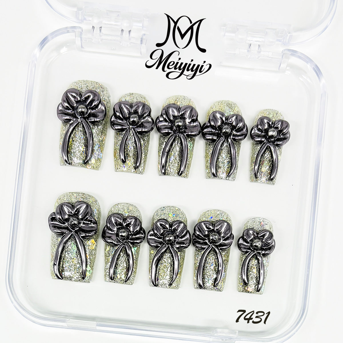 7431-MYY's designer original high-end design customized luxury hand-painted wearable nail art