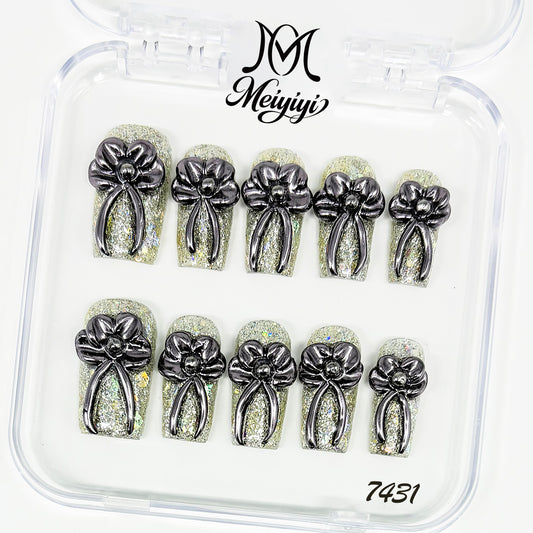 7431-MYY's designer original high-end design customized luxury hand-painted wearable nail art