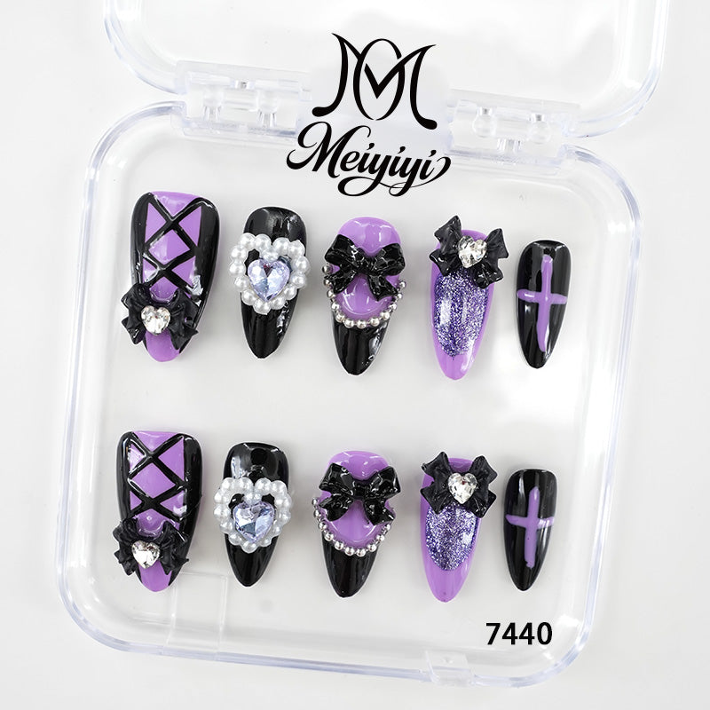 7440-MYY's designer original high-end design customized luxury hand-painted wearable nail art