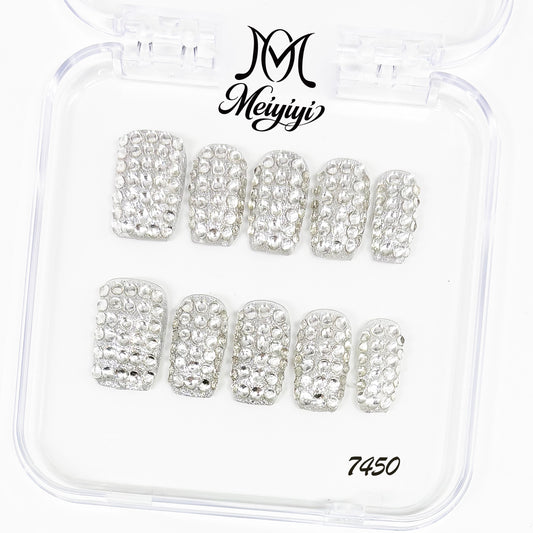 7450-MYY's designer original high-end design customized luxury hand-painted wearable nail art