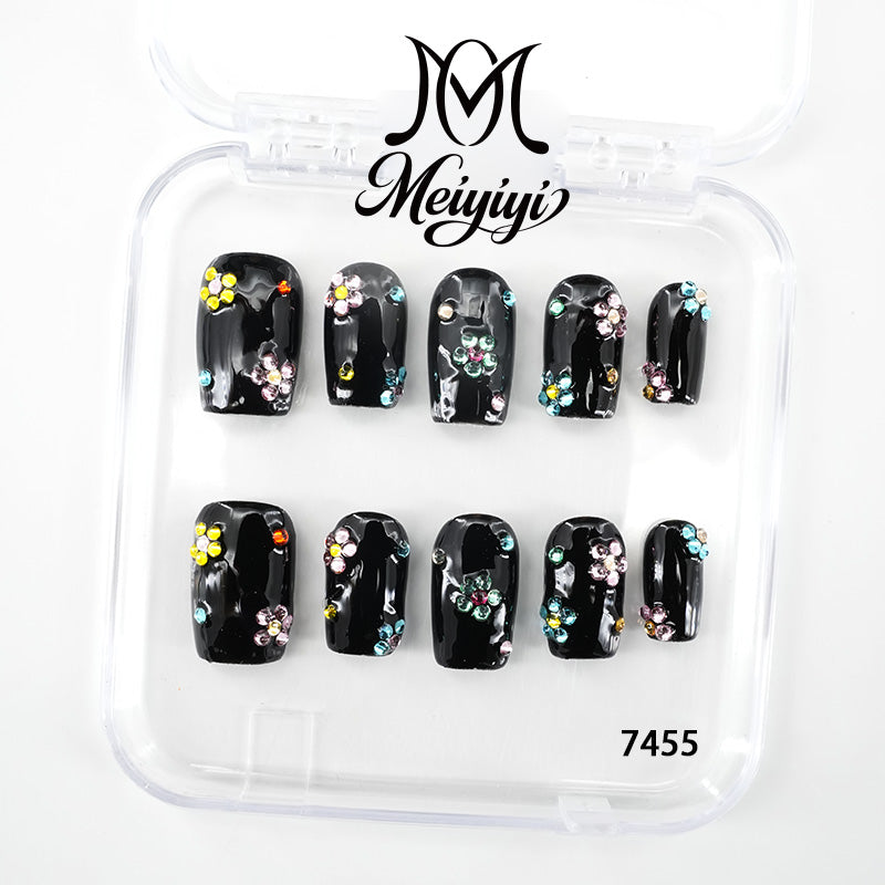 7455-MYY's designer original high-end design customized luxury hand-painted wearable nail art