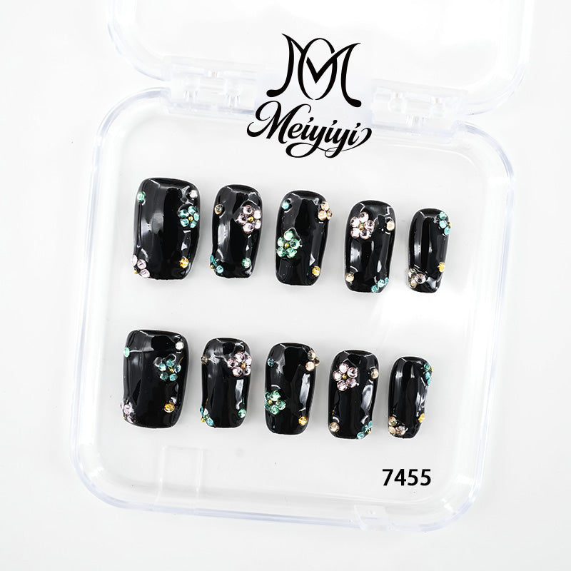 7455-MYY's designer original high-end design customized luxury hand-painted wearable nail art