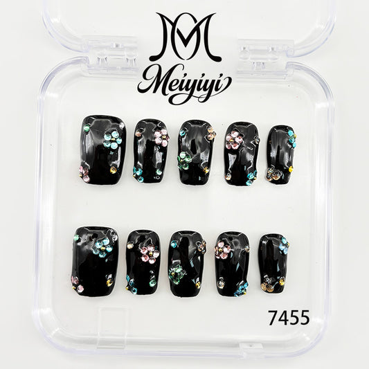 7455-MYY's designer original high-end design customized luxury hand-painted wearable nail art