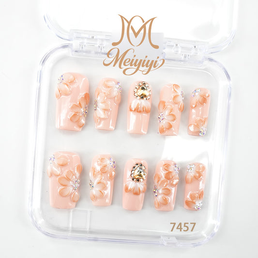 7457-MYY's designer original high-end design customized luxury hand-painted wearable nail art