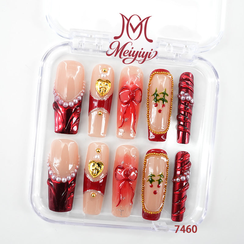 7460-MYY's designer original high-end design customized luxury hand-painted wearable nail art