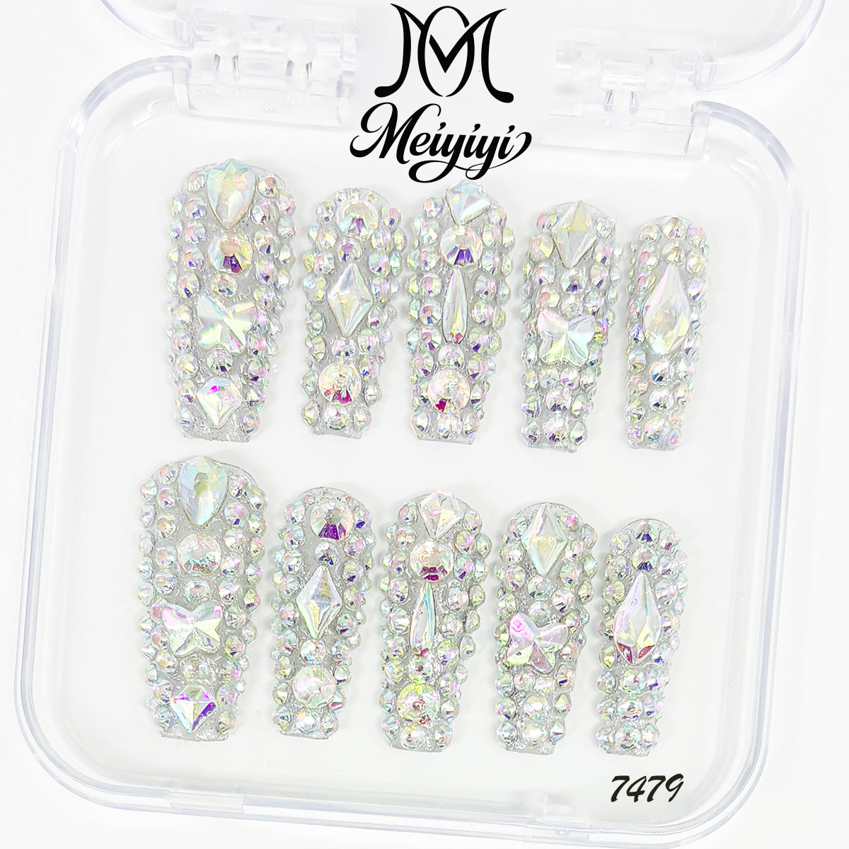 7479-MYY's designer original high-end design customized luxury hand-painted wearable nail art