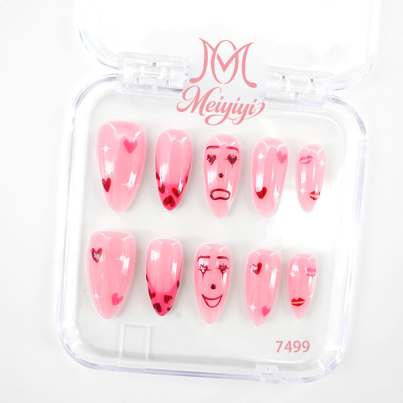 7499-MYY's designer original high-end design customized luxury hand-painted wearable nail art