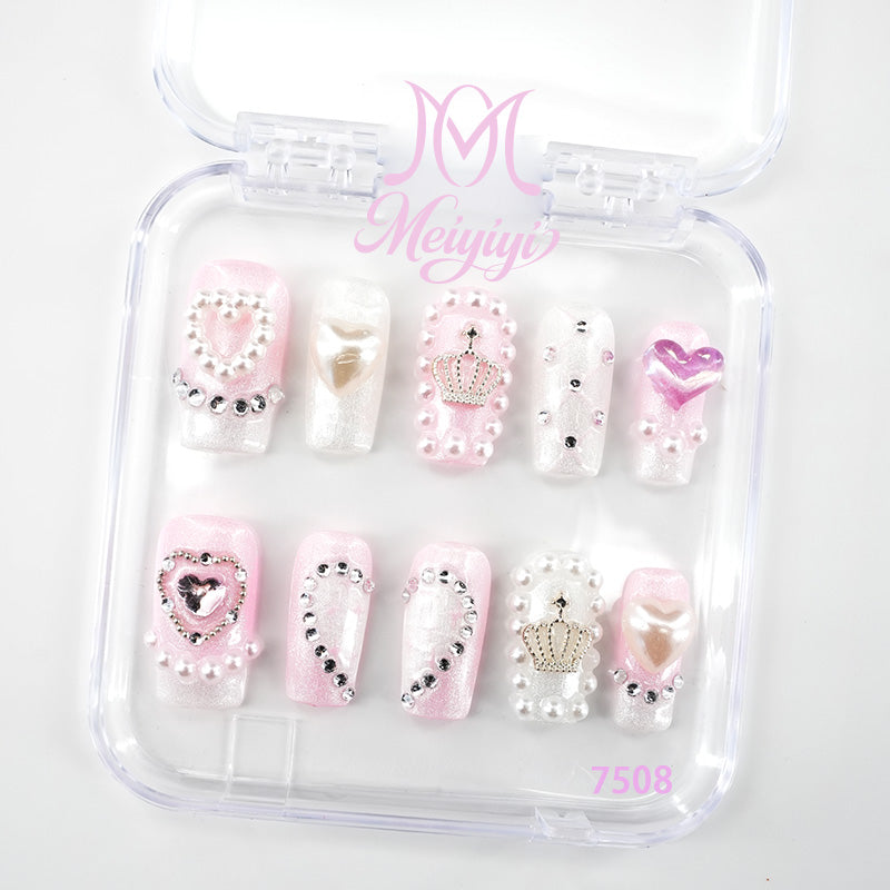 7508-MYY's designer original high-end design customized luxury hand-painted wearable nail art