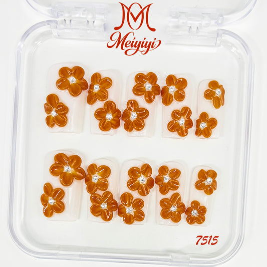 7515-MYY's designer original high-end design customized luxury hand-painted wearable nail art