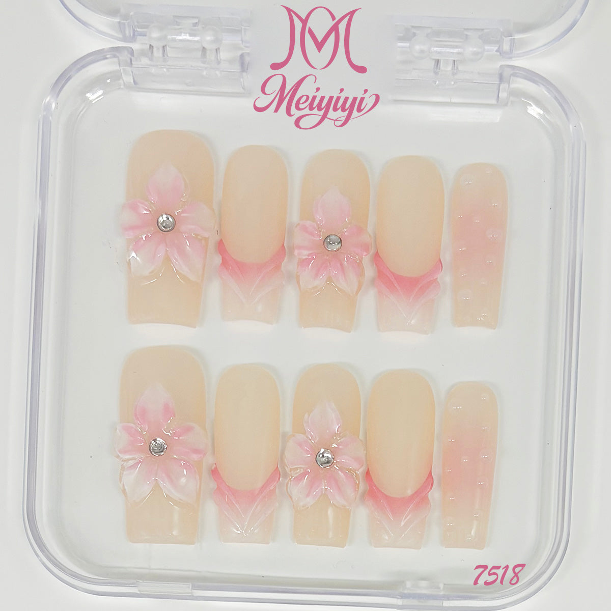 7518-MYY's designer original high-end design customized luxury hand-painted wearable nail art