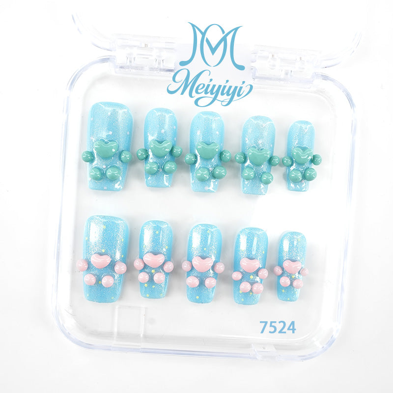 7524-MYY's designer original high-end design customized luxury hand-painted wearable nail art