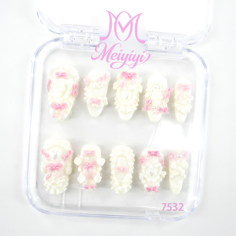 7532-MYY's designer original high-end design customized luxury hand-painted wearable nail art