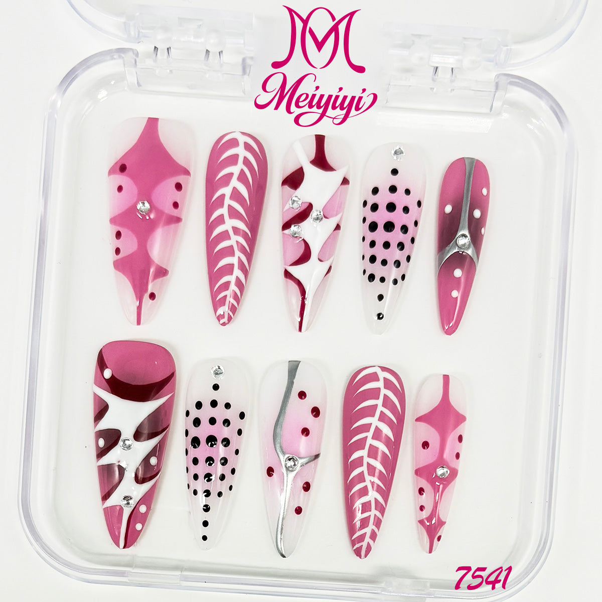 7541-MYY's designer original high-end design customized luxury hand-painted wearable nail art