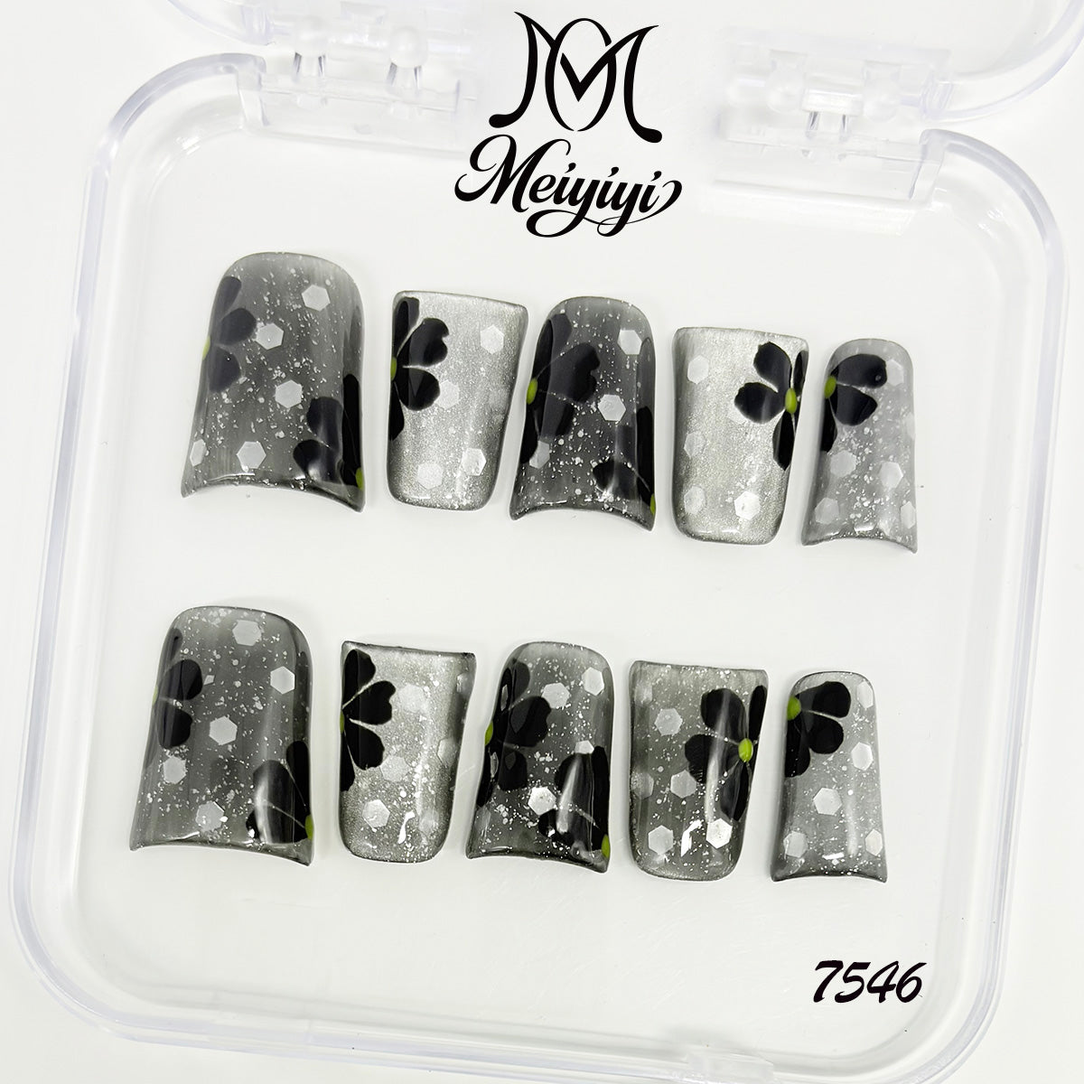 7546-MYY's designer original high-end design customized luxury hand-painted wearable nail art