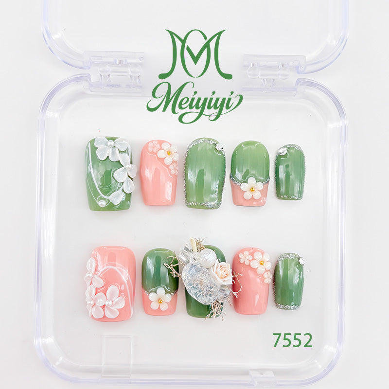 7552-MYY's designer original high-end design customized luxury hand-painted wearable nail art