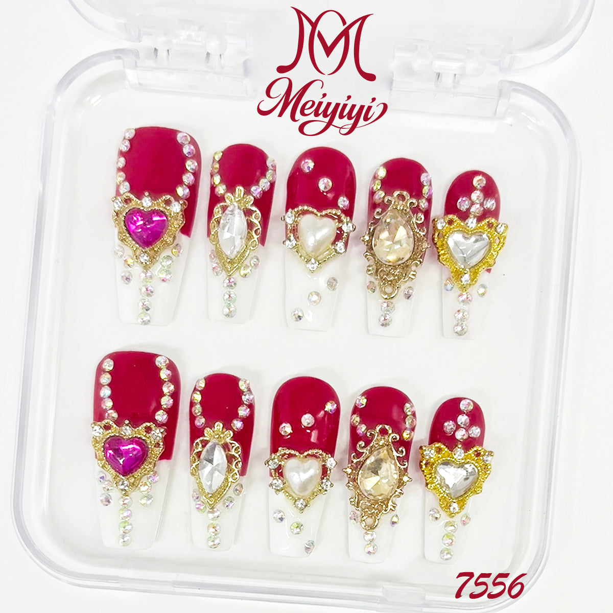7556-MYY's designer original high-end design customized luxury hand-painted wearable nail art