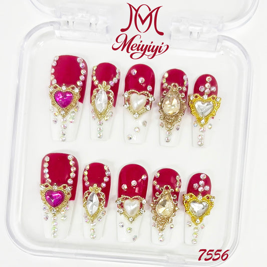 7556-MYY's designer original high-end design customized luxury hand-painted wearable nail art