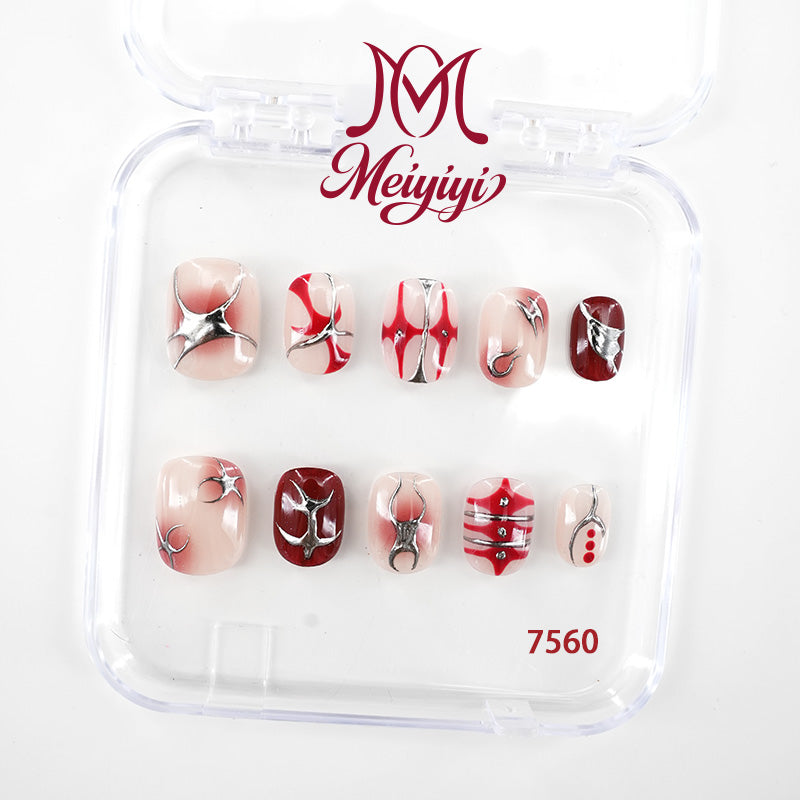 7560-MYY's designer original high-end design customized luxury hand-painted wearable nail art