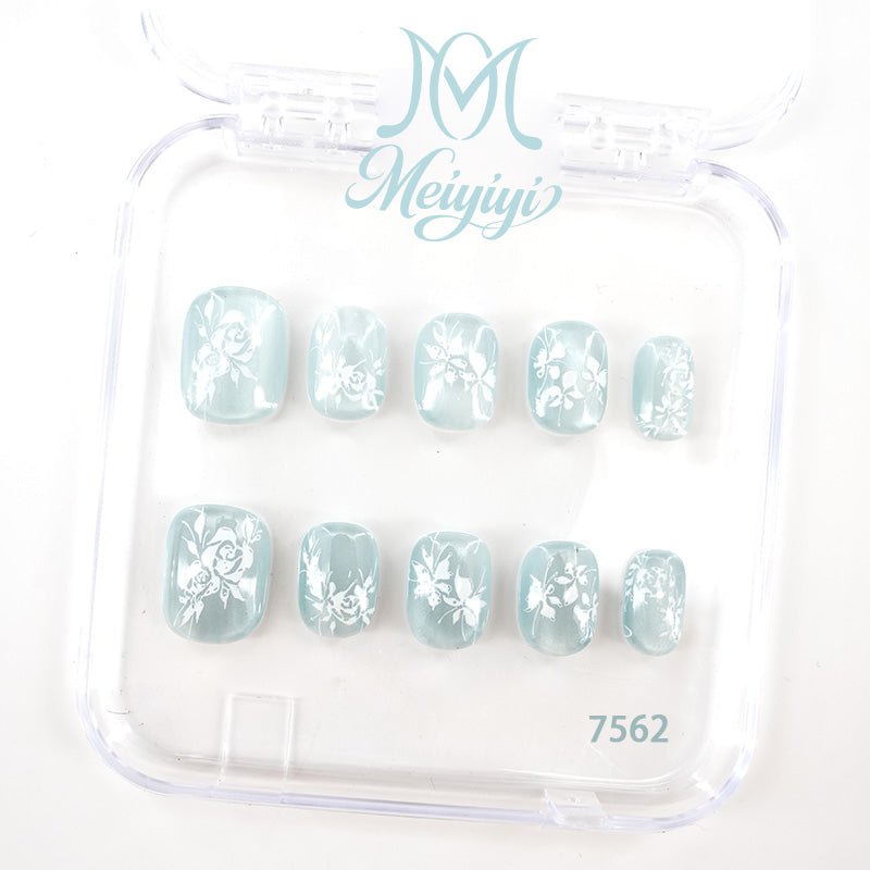 7562-MYY's designer original high-end design customized luxury hand-painted wearable nail art