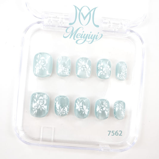 7562-MYY's designer original high-end design customized luxury hand-painted wearable nail art