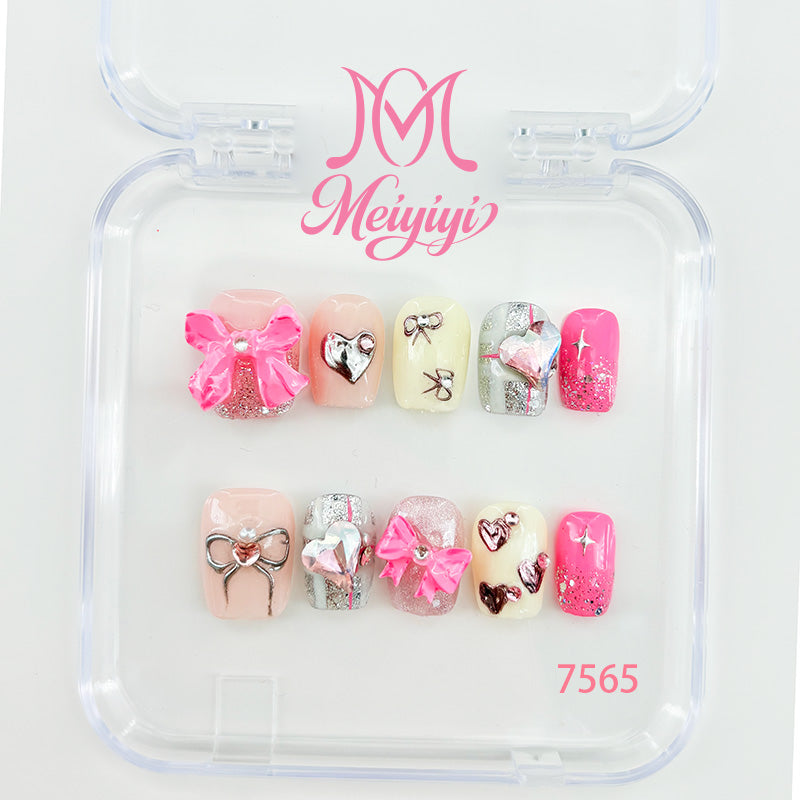 7565-MYY's designer original high-end design customized luxury hand-painted wearable nail art