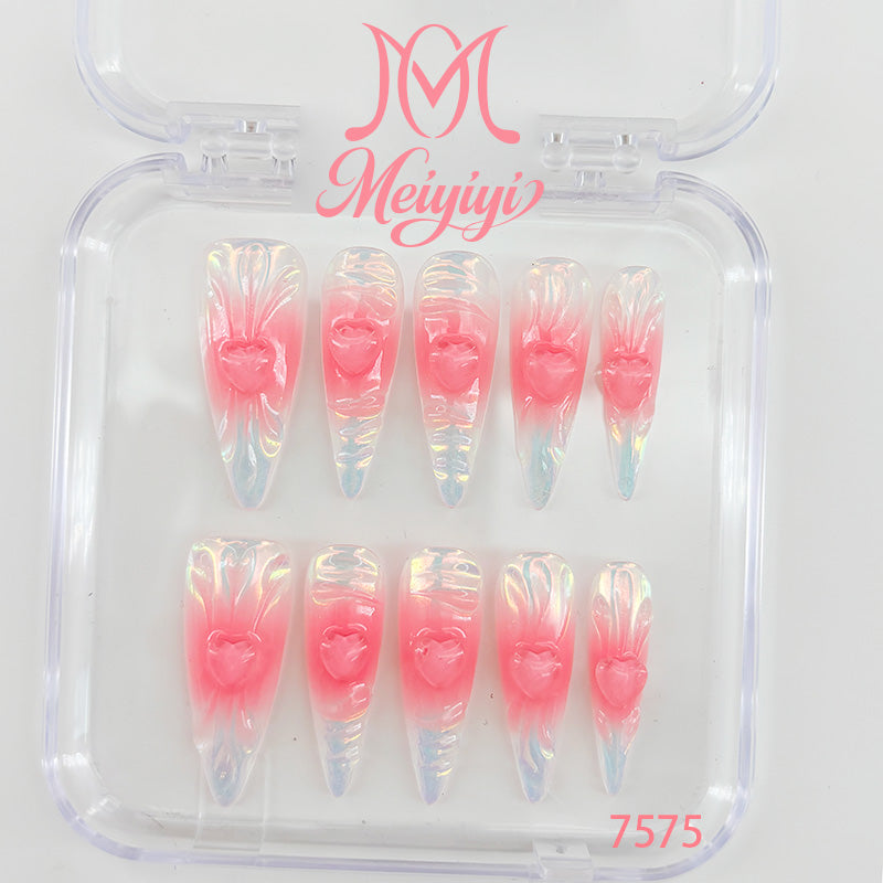 7575-MYY's designer original high-end design customized luxury hand-painted wearable nail art