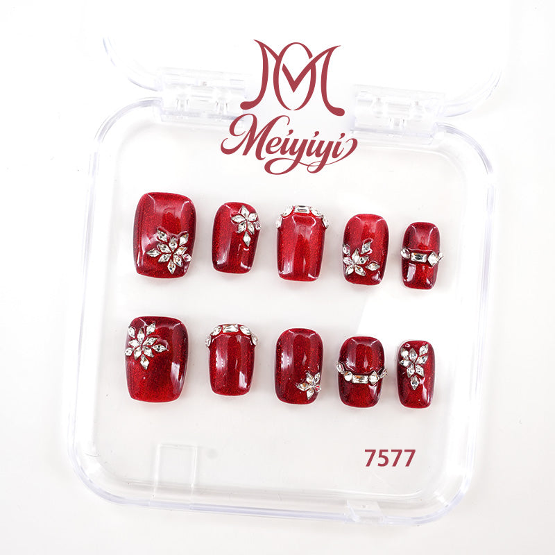 7577-MYY's designer original high-end design customized luxury hand-painted wearable nail art