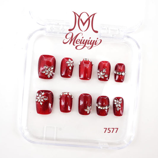 7577-MYY's designer original high-end design customized luxury hand-painted wearable nail art