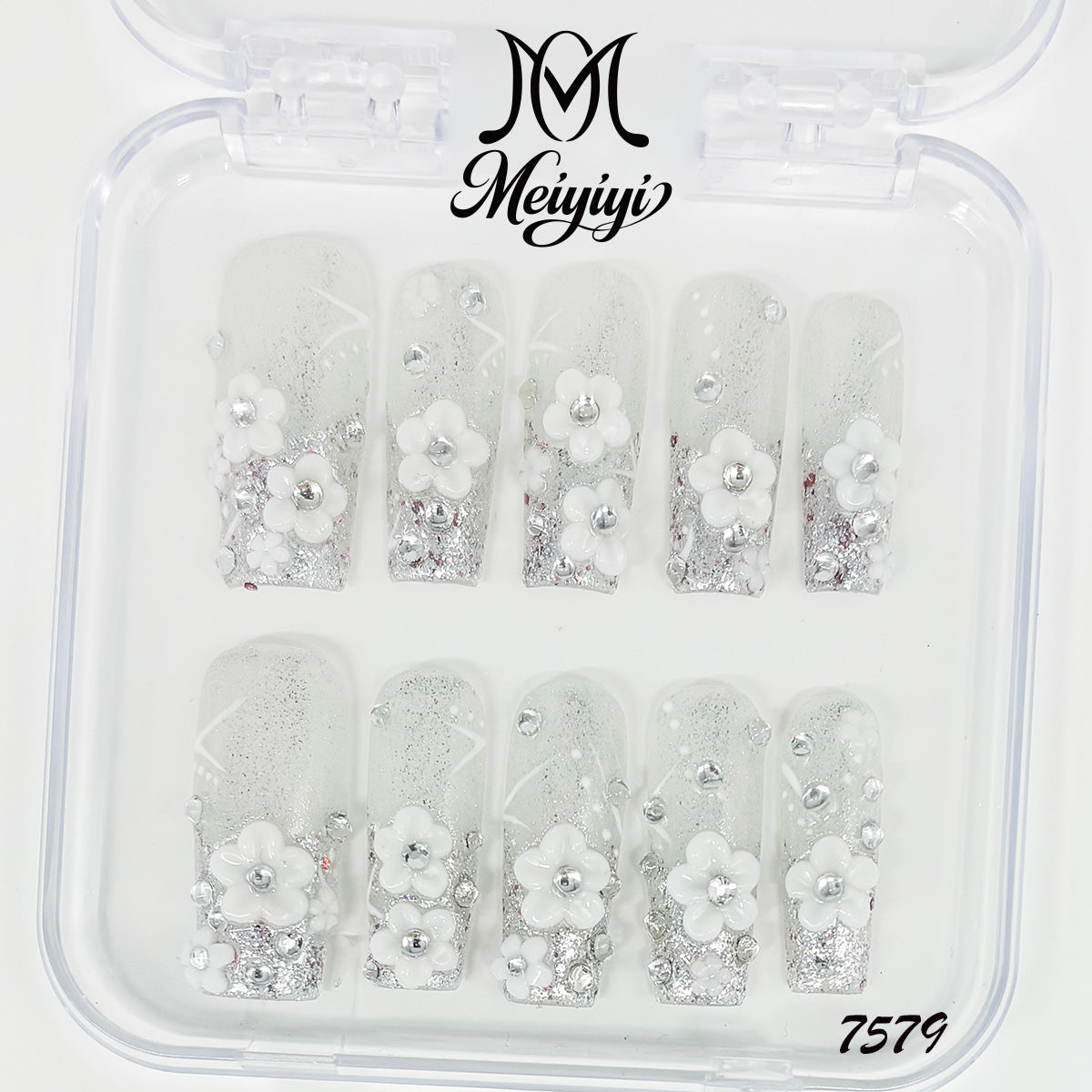 7579-MYY's designer original high-end design customized luxury hand-painted wearable nail art