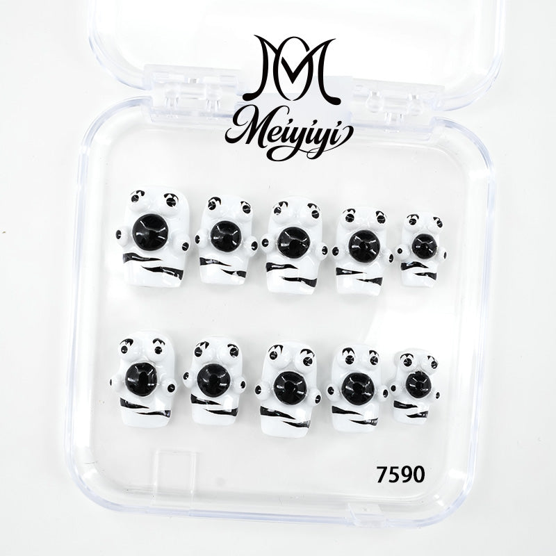 7590-MYY's designer original high-end design customized luxury hand-painted wearable nail art