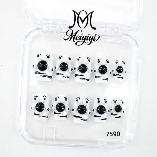 7590-MYY's designer original high-end design customized luxury hand-painted wearable nail art