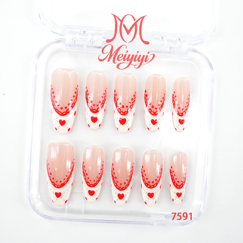 7591-MYY's designer original high-end design customized luxury hand-painted wearable nail art