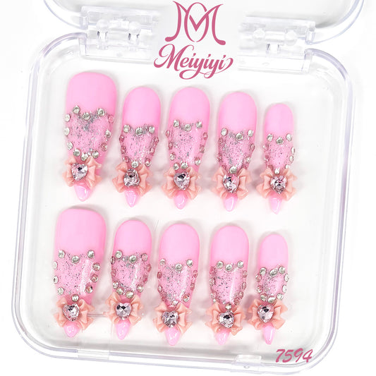 7594-MYY's designer original high-end design customized luxury hand-painted wearable nail art