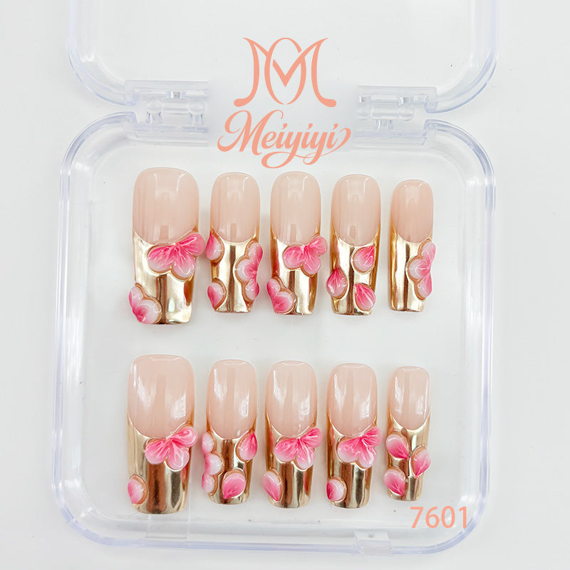 7601-MYY's designer original high-end design customized luxury hand-painted wearable nail art