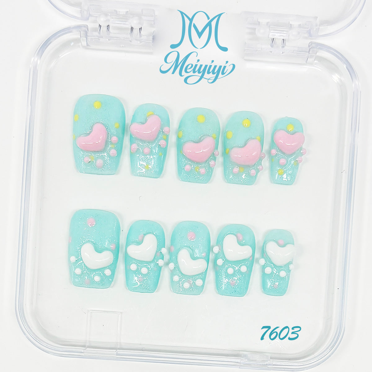7603-MYY's designer original high-end design customized luxury hand-painted wearable nail art