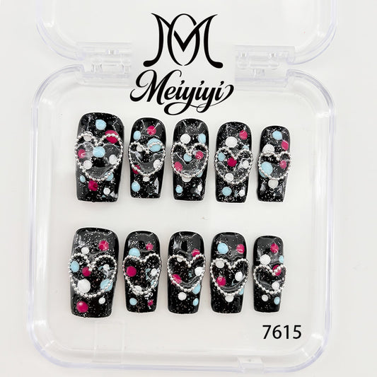 7615-MYY's designer original high-end design customized luxury hand-painted wearable nail art