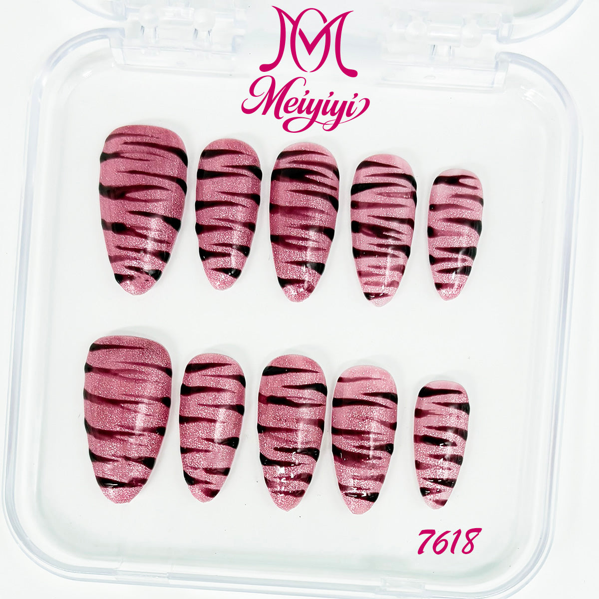 7618-MYY's designer original high-end design customized luxury hand-painted wearable nail art