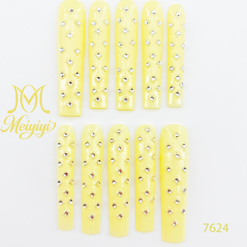 7624-MYY's designer original high-end design customized luxury hand-painted wearable nail art