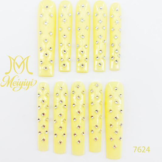7624-MYY's designer original high-end design customized luxury hand-painted wearable nail art