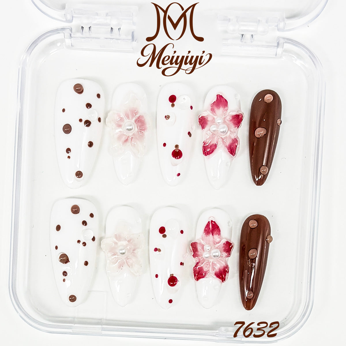 7632-MYY's designer original high-end design customized luxury hand-painted wearable nail art