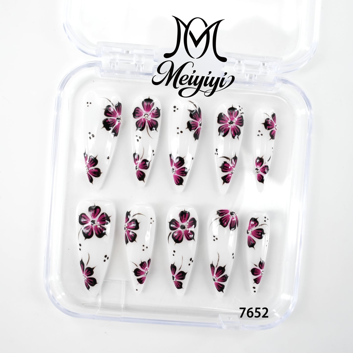 7652-MYY's designer original high-end design customized luxury hand-painted wearable nail art
