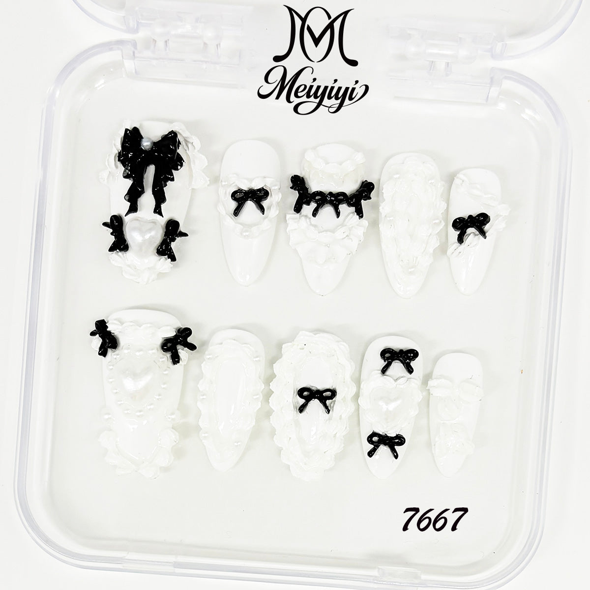 7667-MYY's designer original high-end design customized luxury hand-painted wearable nail art