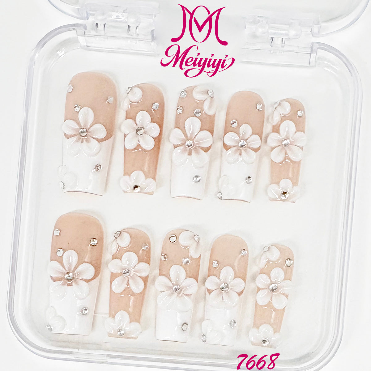 7668-MYY's designer original high-end design customized luxury hand-painted wearable nail art
