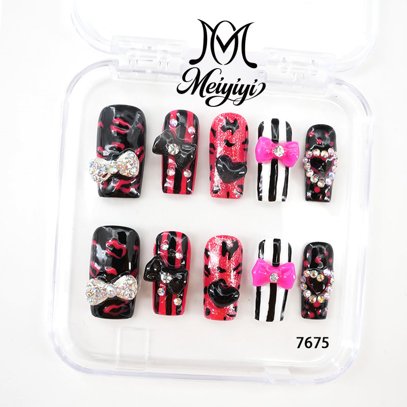 7675-MYY's designer original high-end design customized luxury hand-painted wearable nail art